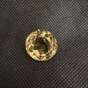 Vintage Natural Loose African yellow Citrine round cut gemstone- 5 gr. With bag